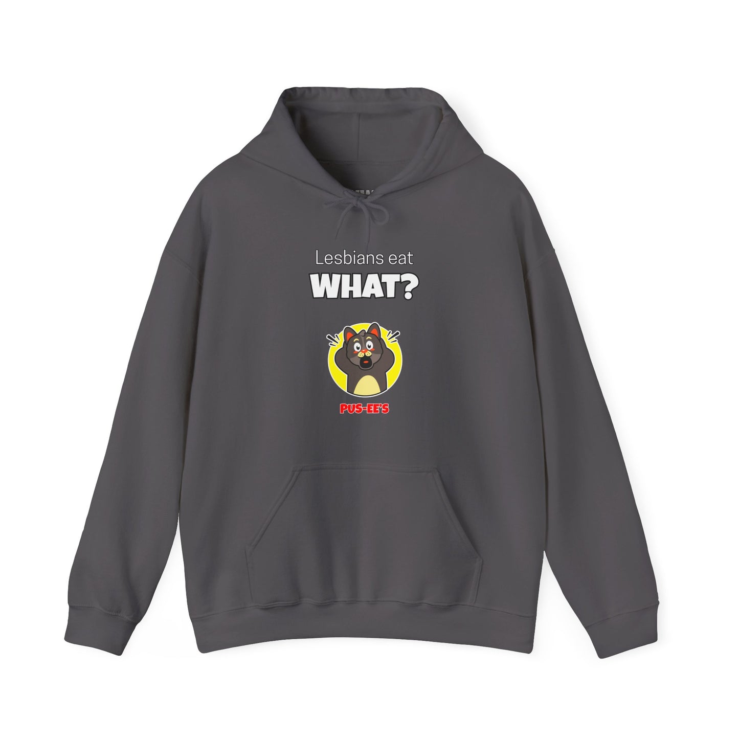 'Lesbians Eat What?!' Funny Unisex Hoodie