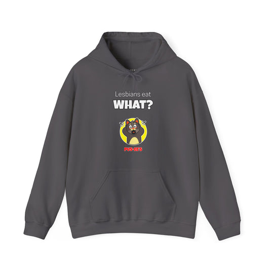 'Lesbians Eat What?!' Funny Unisex Hoodie