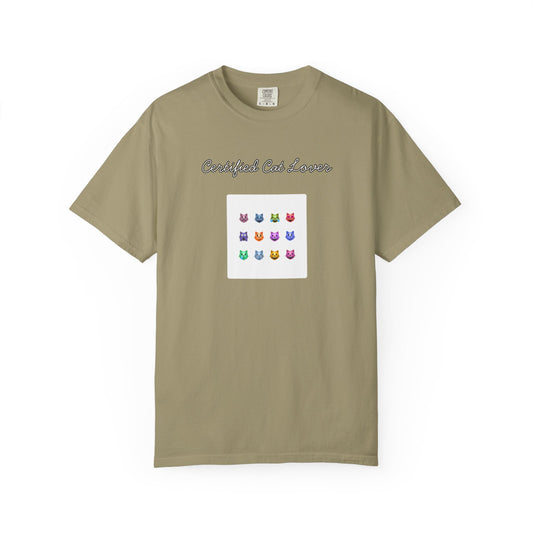 Certified Cat Lover Funny Men's/Unisex Tee