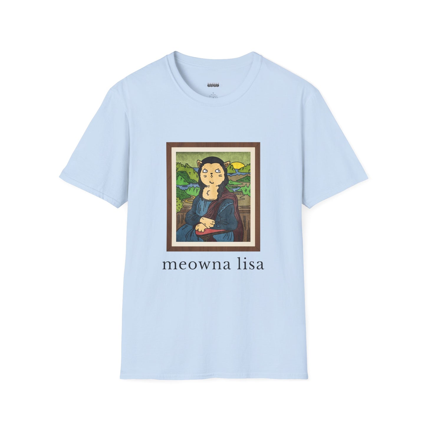 Meowna Lisa Unisex T-Shirt (Bright Colors)