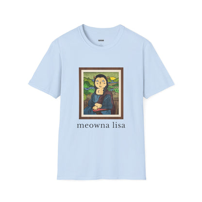 Meowna Lisa Unisex T-Shirt (Bright Colors)