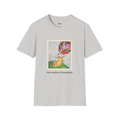 Creation of Meowdam Unisex T-Shirt (Bright Colors)