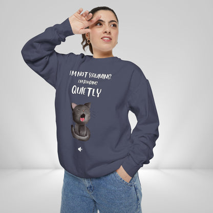 "Roaring Quietly" Cozy Cat Sweatshirt