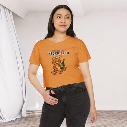 "IntoxiCATed" Crop-Top Shirt for Women