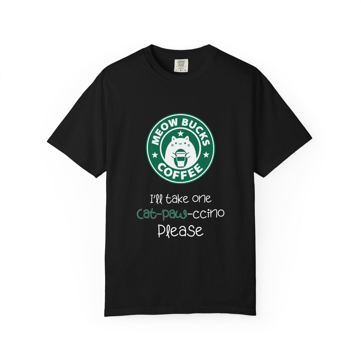 "Meowbucks Coffee" Funny Cat T-Shirt