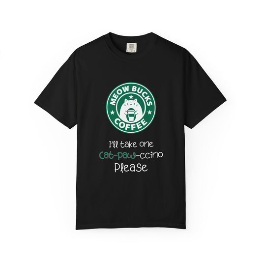 "Meowbucks Coffee" Funny Cat T-Shirt