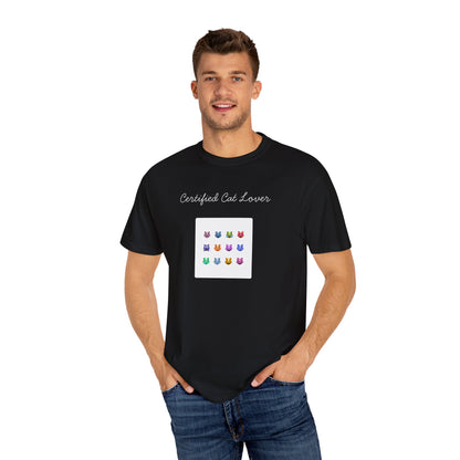 Certified Cat Lover Funny Men's/Unisex Tee