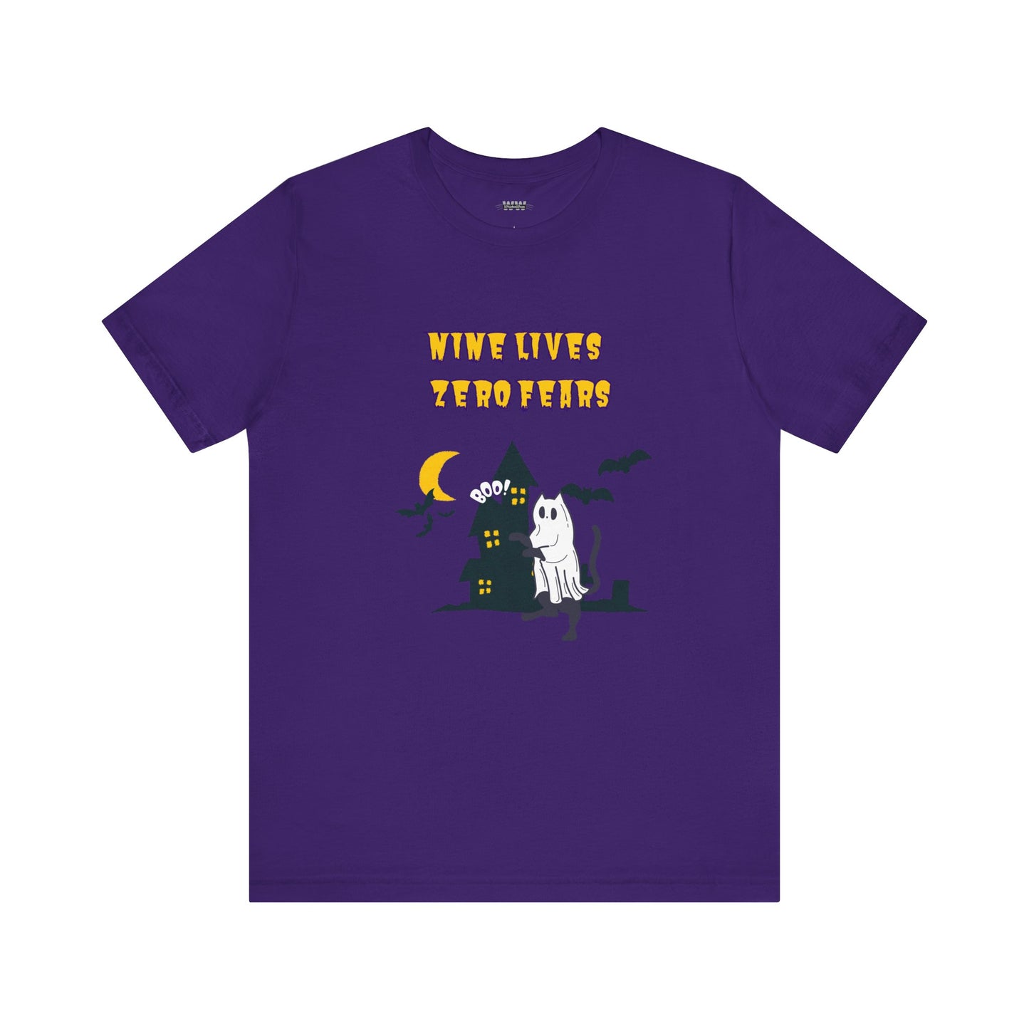 Nine Lives, Zero Fears Halloween Unisex Shirt