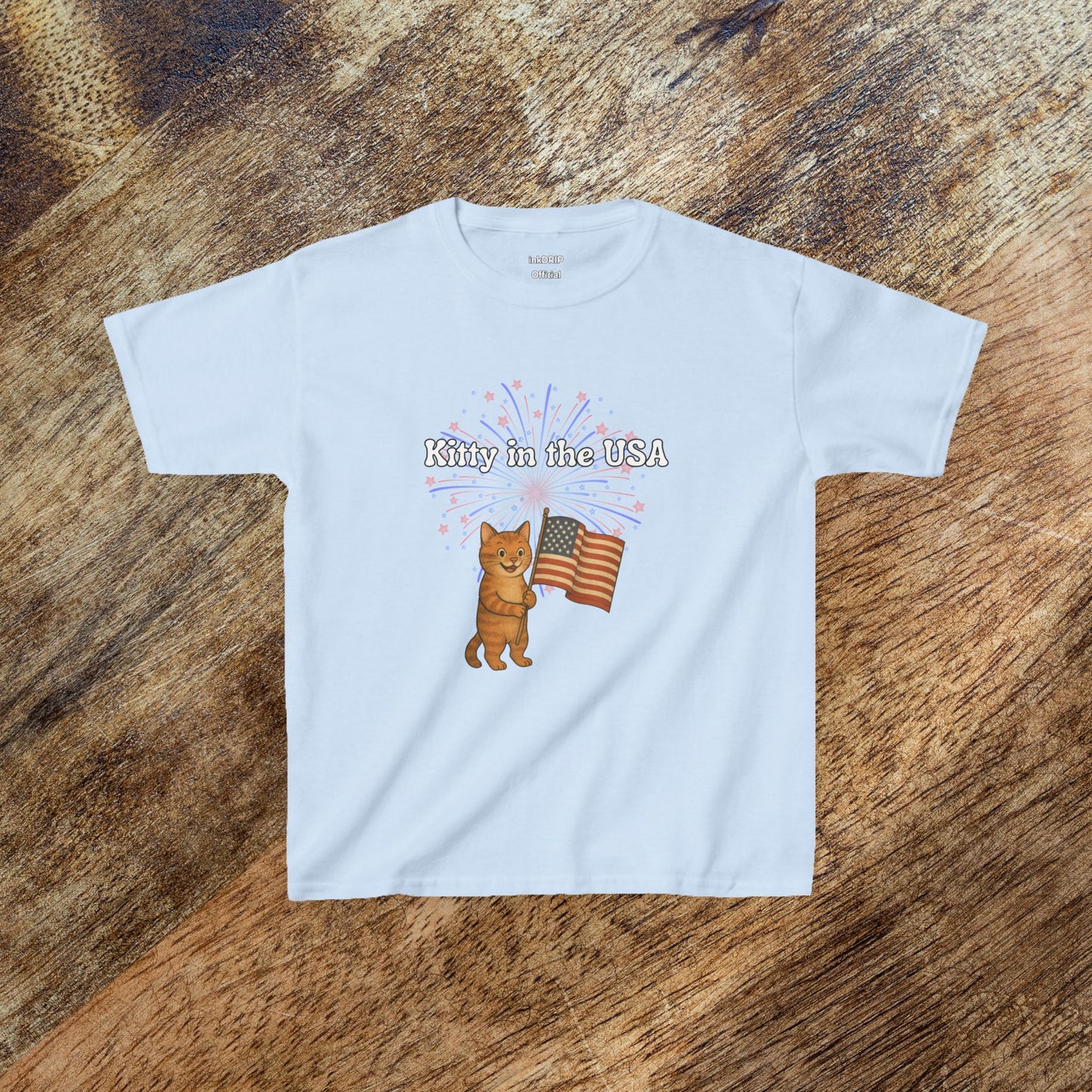 "Kitty in the USA" - Kids Tee
