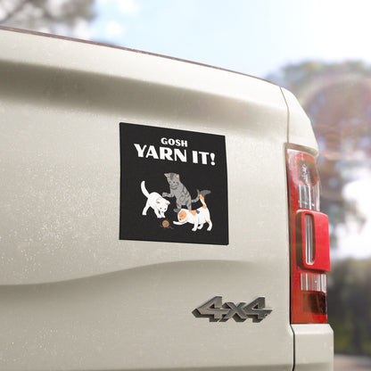 Gosh Yarn It! - Car Magnet