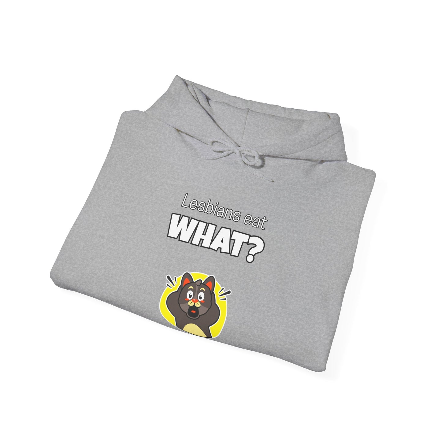 'Lesbians Eat What?!' Funny Unisex Hoodie
