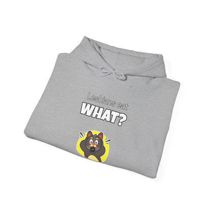 'Lesbians Eat What?!' Funny Unisex Hoodie