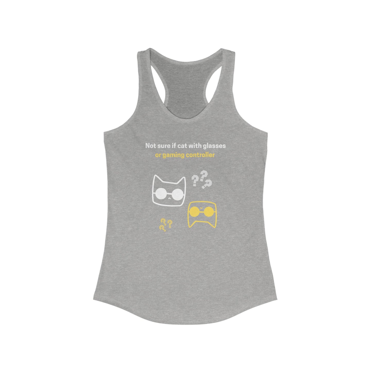 Not Sure If Cat Or Controller Funny Women's Tank Top