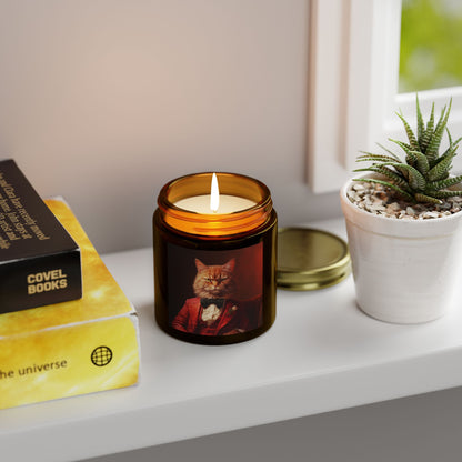 "Elegant Cat" - Eco-Friendly Scented Candle - Coconut Apricot Wax