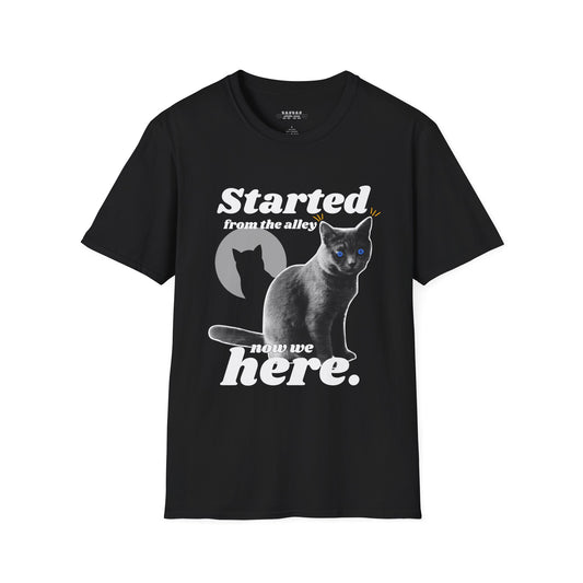 "Started From the Alley" Funny Cat T-Shirt