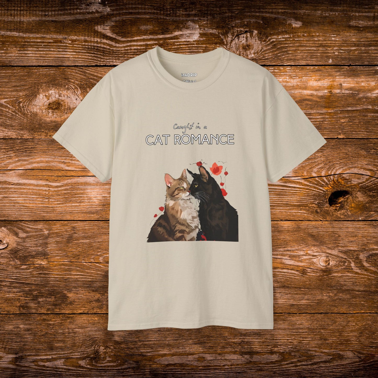 "Caught in a Cat Romance" - Parody T-Shirt for Women