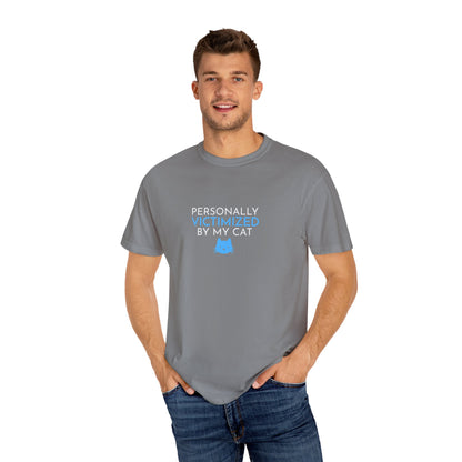 Victimized by my Cat Funny Men's T-Shirt