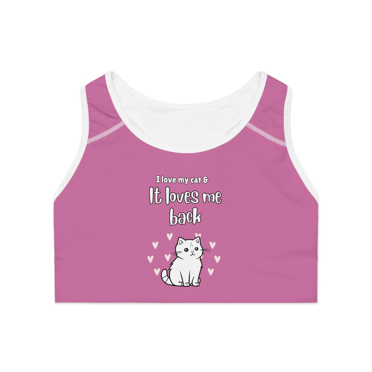 "I Love my Cat" Sports Bra