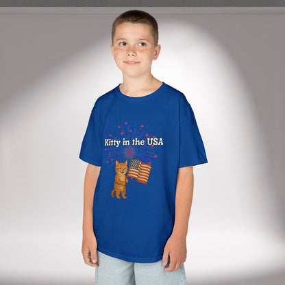 "Kitty in the USA" - Kids Tee