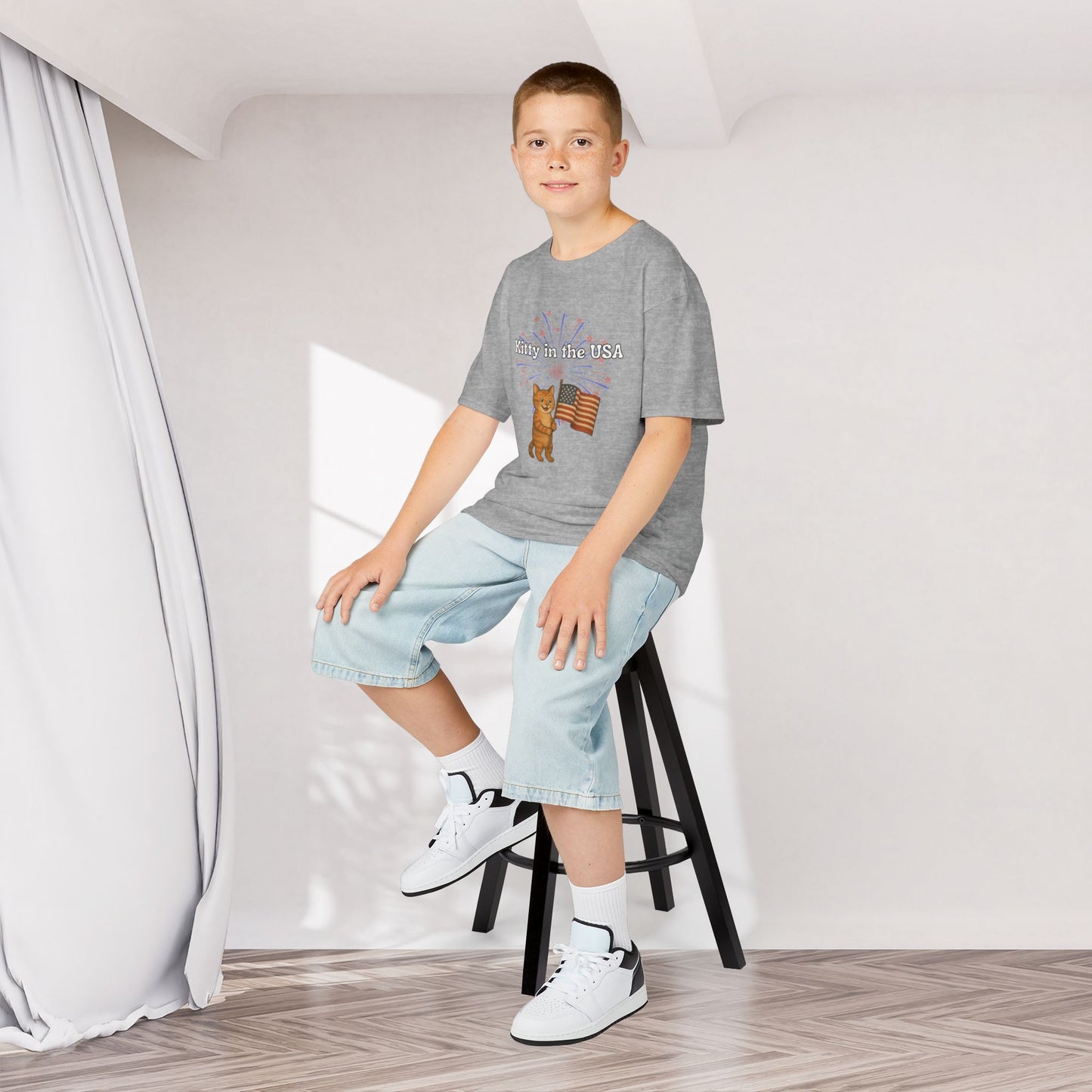 "Kitty in the USA" - Kids Tee