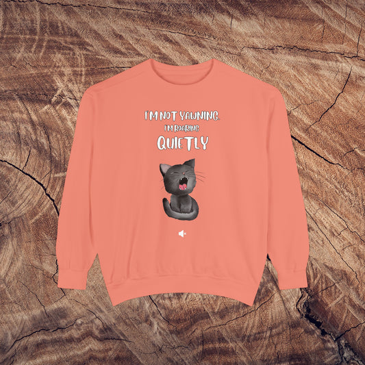 "Roaring Quietly" Cozy Cat Sweatshirt