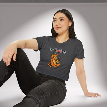 "IntoxiCATed" Crop-Top Shirt for Women