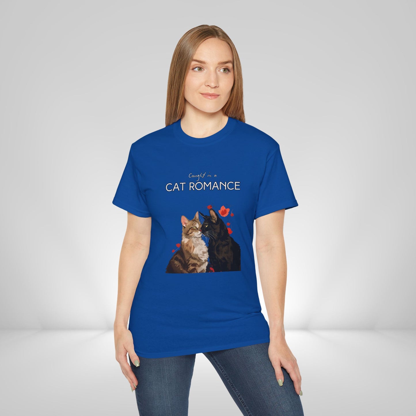 "Caught in a Cat Romance" - Parody T-Shirt for Women