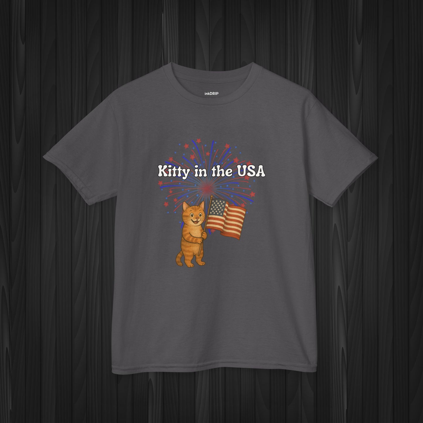"Kitty in the USA" - Kids Tee