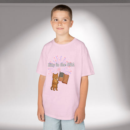 "Kitty in the USA" - Kids Tee