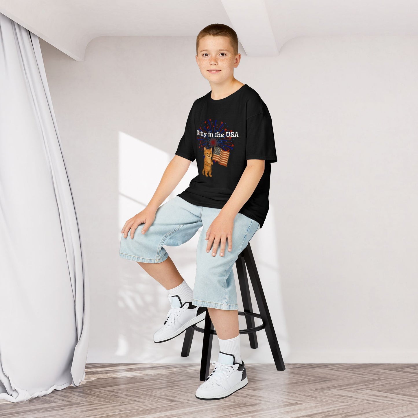 "Kitty in the USA" - Kids Tee