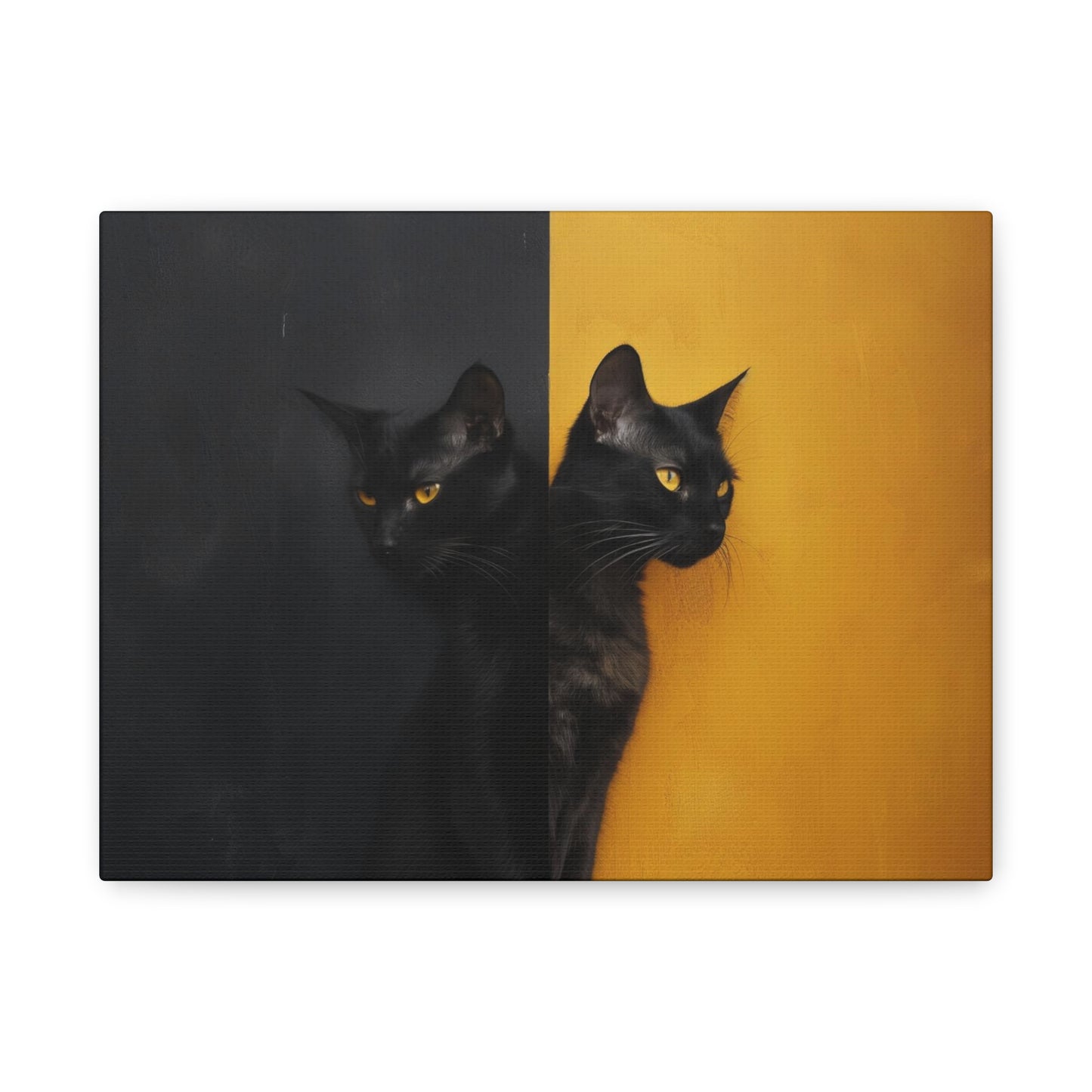 "Duality of Cat" Canvas Art - Home Decor