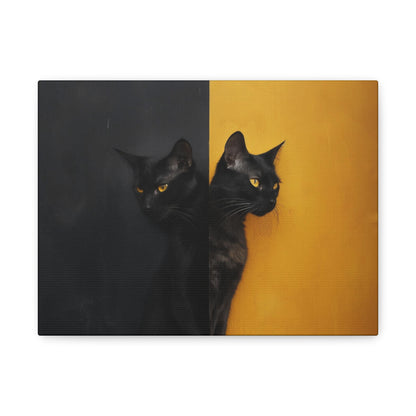 "Duality of Cat" Canvas Art - Home Decor