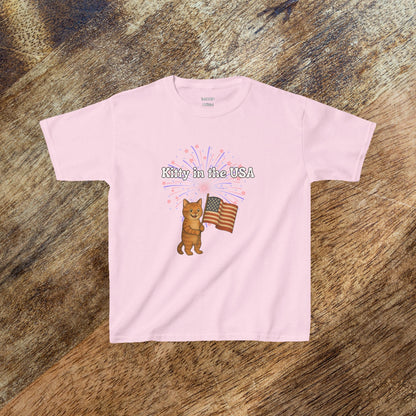 "Kitty in the USA" - Kids Tee