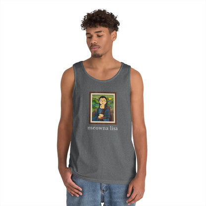 Meowna Lisa Funny Unisex Tank Top