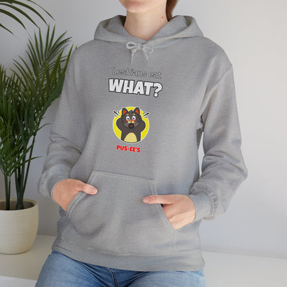 'Lesbians Eat What?!' Funny Unisex Hoodie