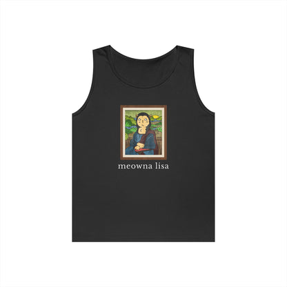 Meowna Lisa Funny Unisex Tank Top