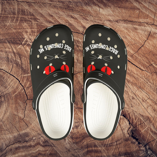 "Rage Consumes Me" - Comfy Foam Clogs
