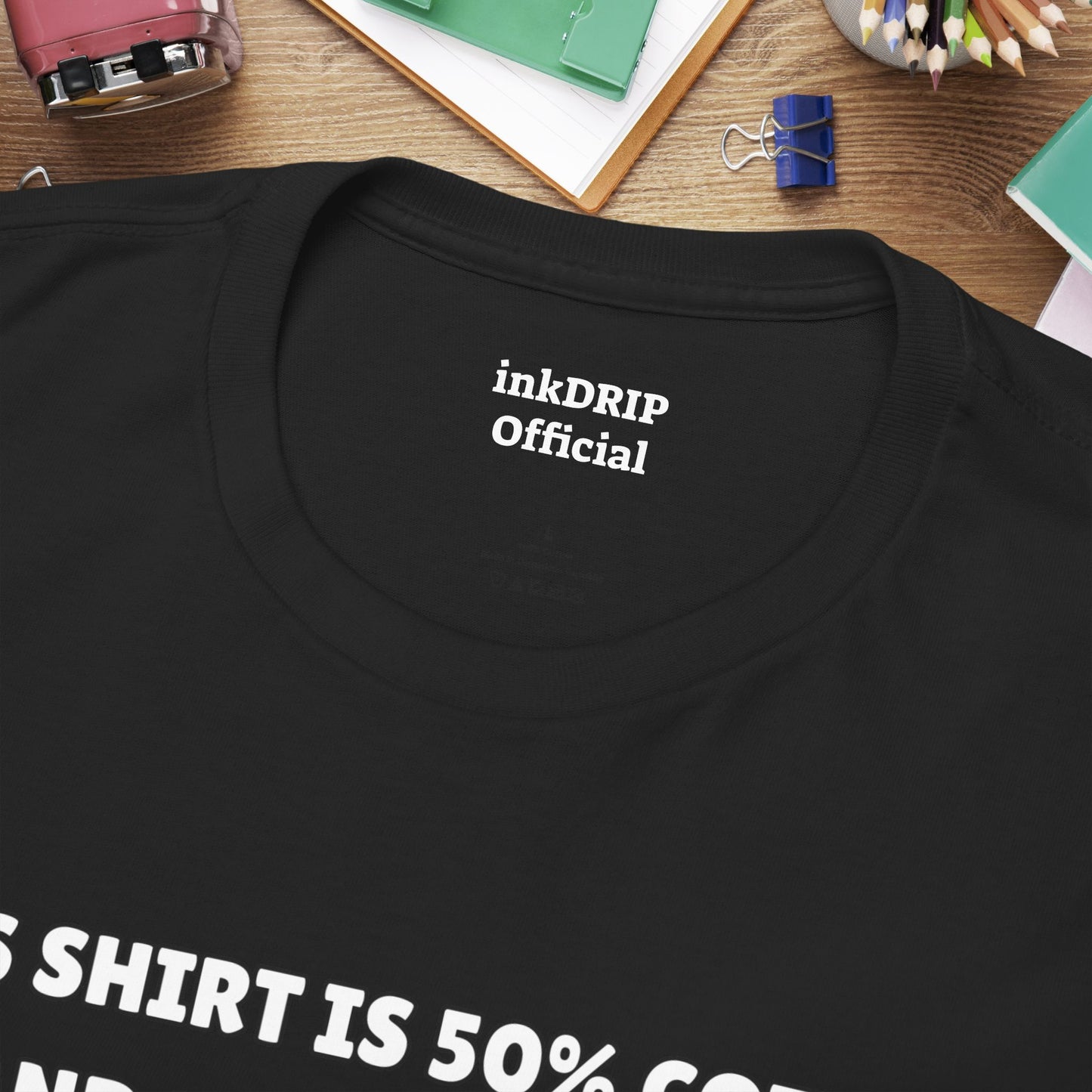 "Half Cotton and Half Cat Hair" Funny T-Shirt
