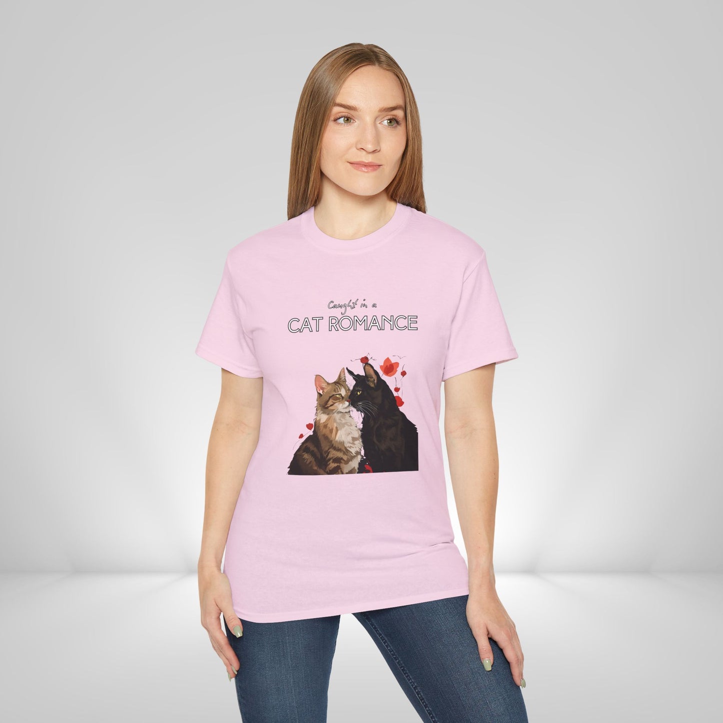 "Caught in a Cat Romance" - Parody T-Shirt for Women