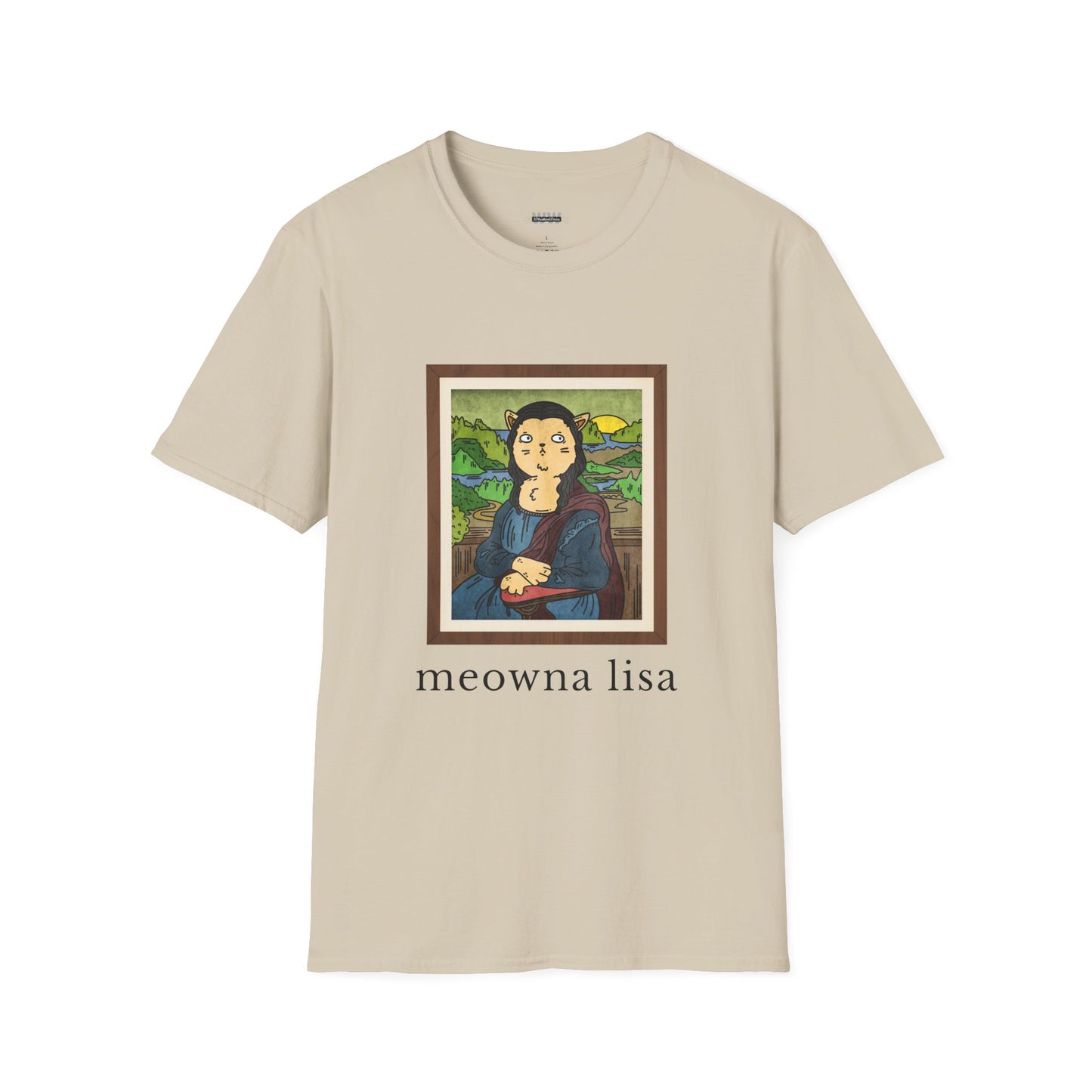 Meowna Lisa Unisex T-Shirt (Bright Colors)