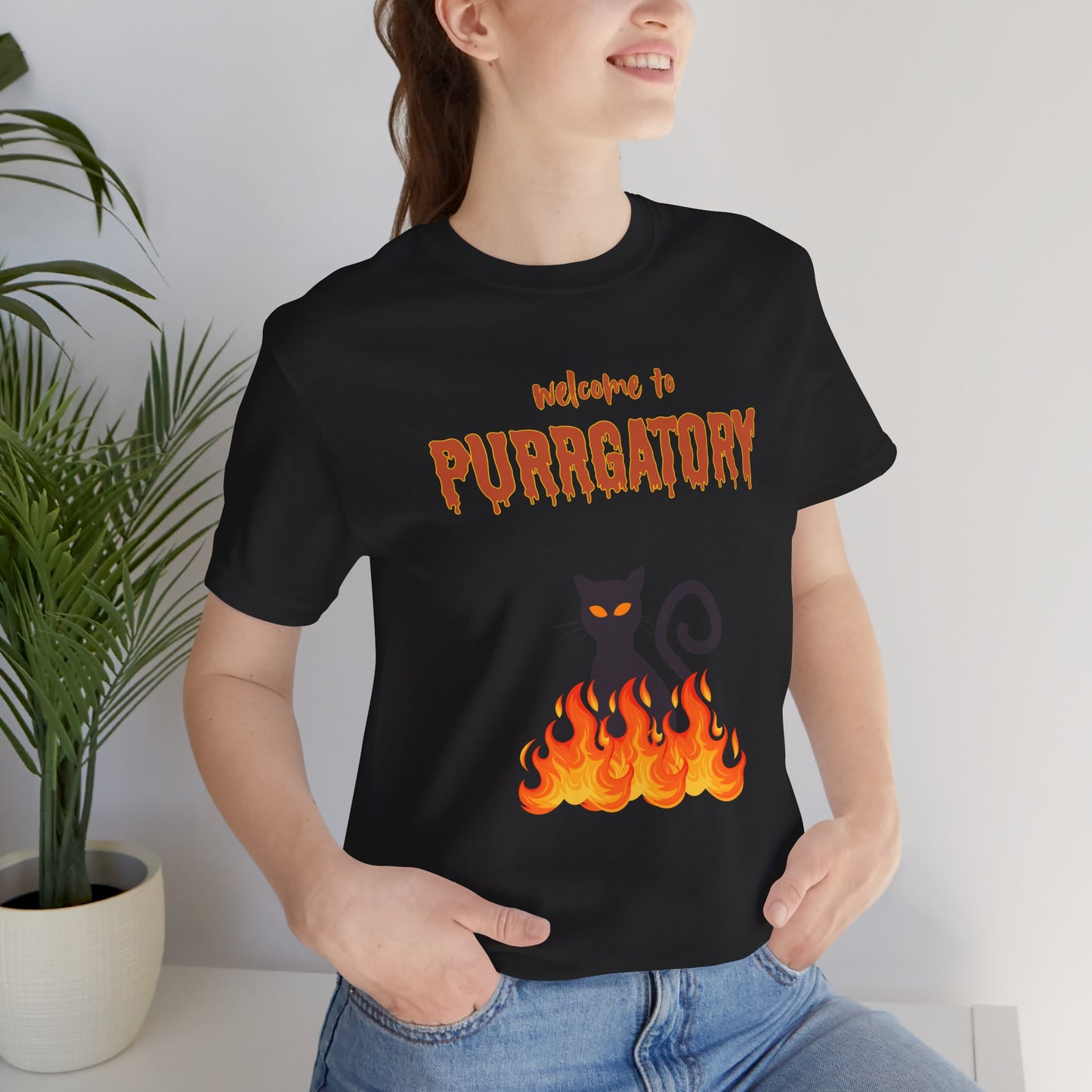 Welcome to Purrgatory Halloween Unisex Shirt
