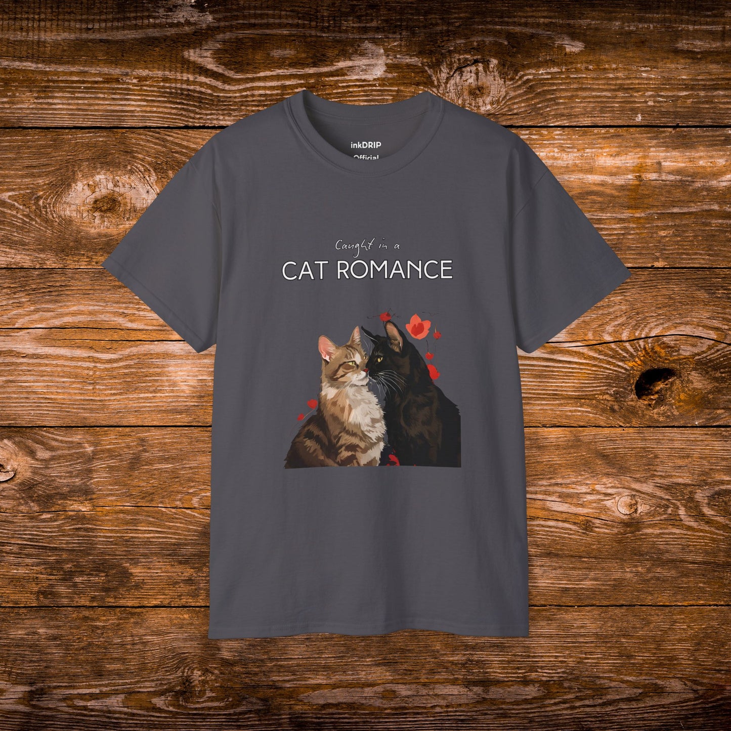 "Caught in a Cat Romance" - Parody T-Shirt for Women