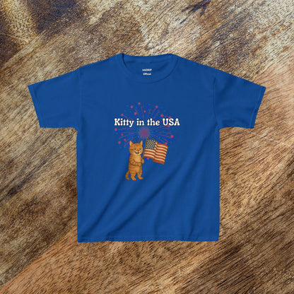 "Kitty in the USA" - Kids Tee