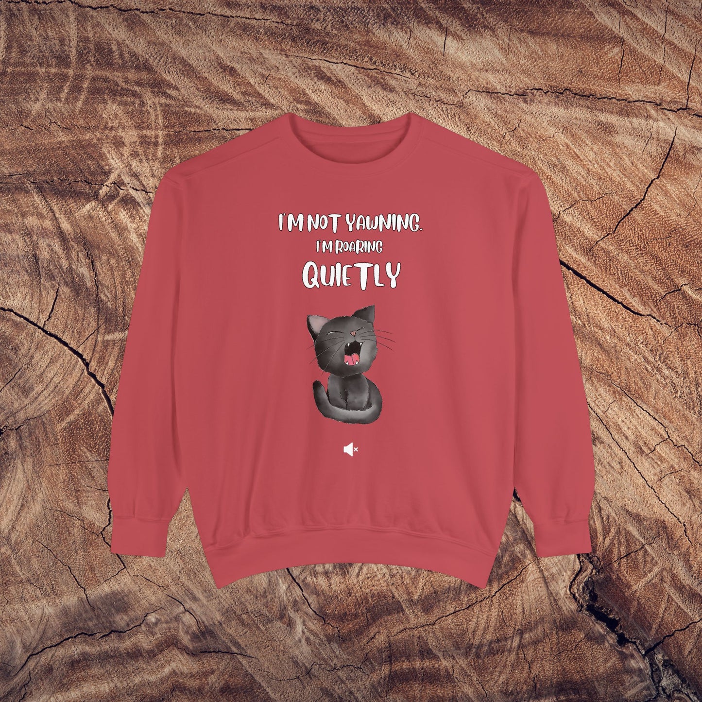 "Roaring Quietly" Cozy Cat Sweatshirt