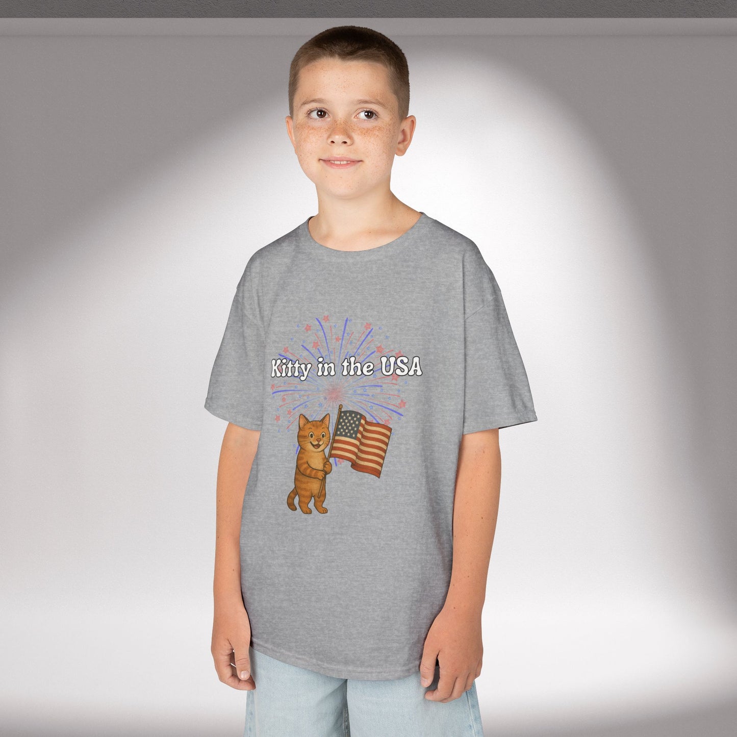 "Kitty in the USA" - Kids Tee