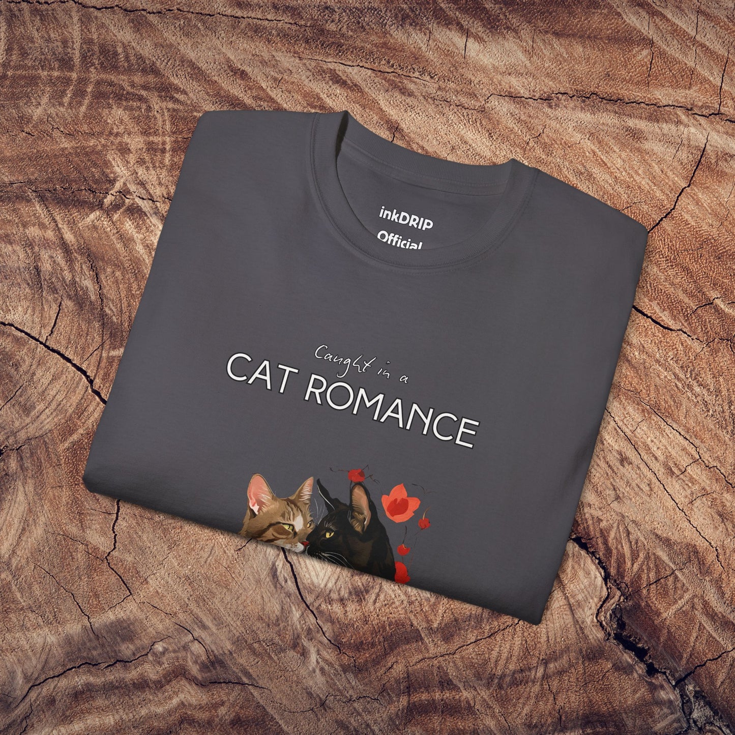 "Caught in a Cat Romance" - Parody T-Shirt for Women