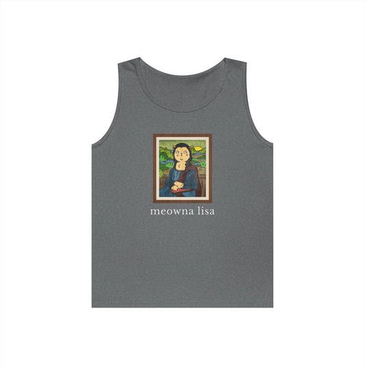 Meowna Lisa Funny Unisex Tank Top