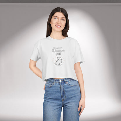 My Cat Loves Me - Women's Crop Tee