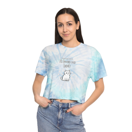I Love My Cat - Women's Tie-Dye Crop Tee