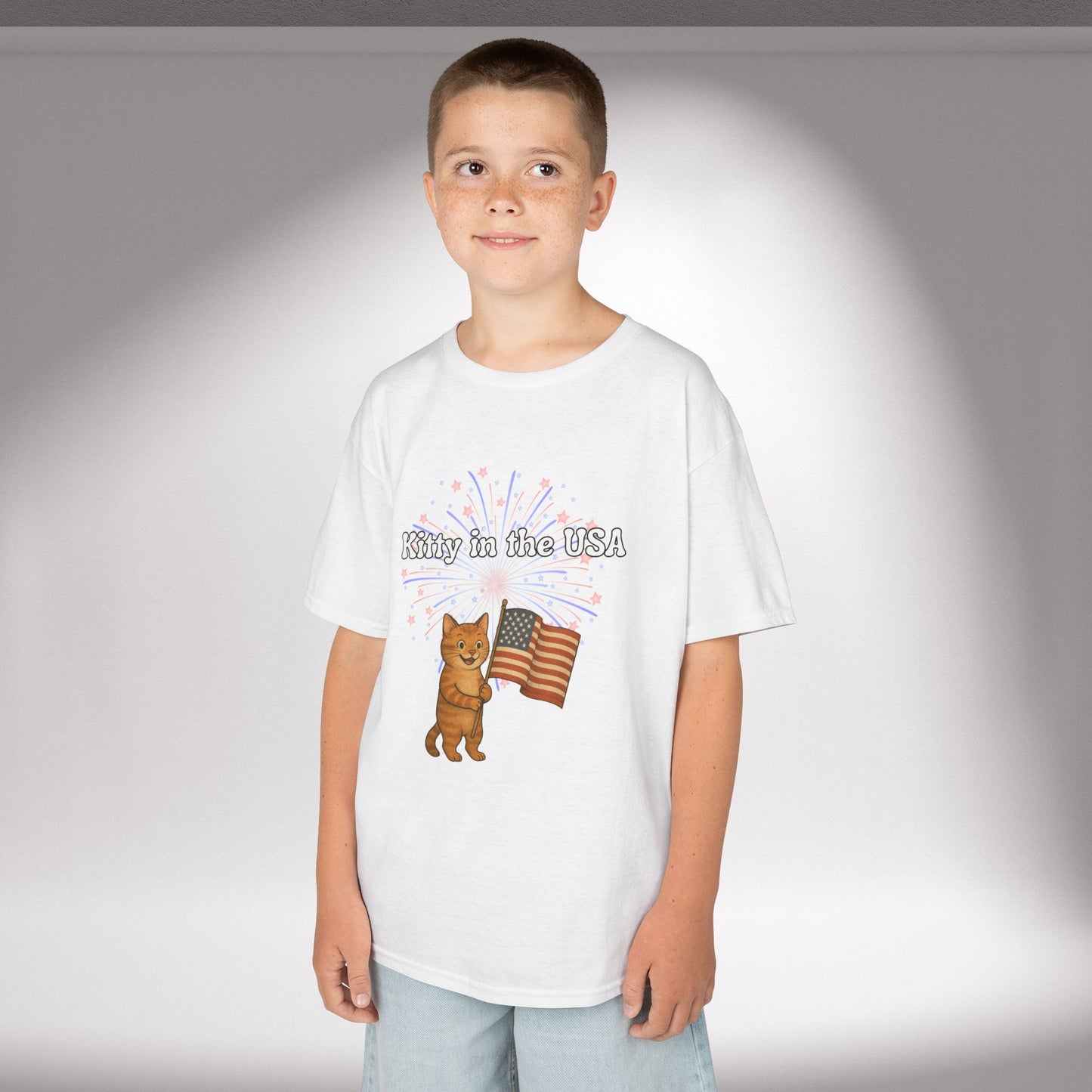 "Kitty in the USA" - Kids Tee